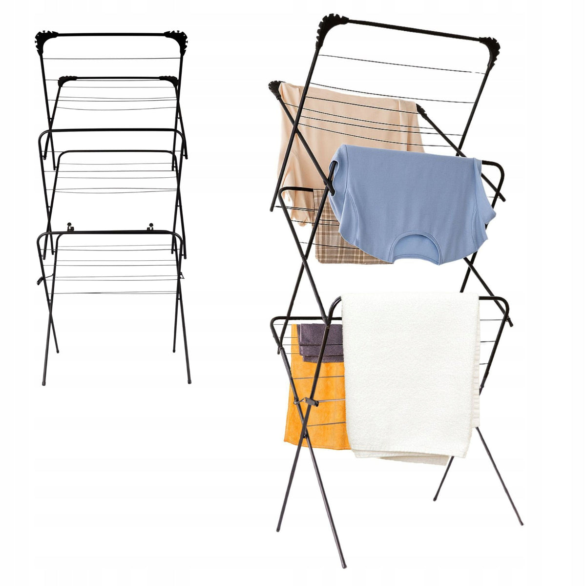 LAUNDRY DRYER STANDING VERTICAL BALCONY METAL 138CM STABLE 3 POS.