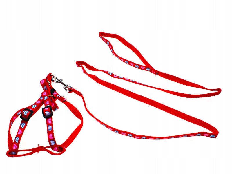 LEASH + CAT DOG HARNESS SOLID COLORS