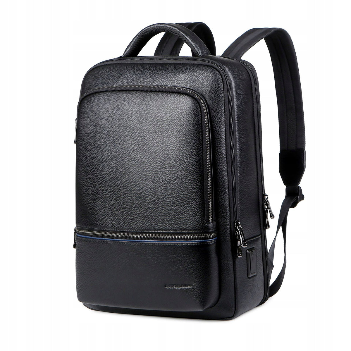 LEATHER BUSINESS LAPTOP BACKPACK STYLISH SCHOOL WATERPROOF USB USB-C
