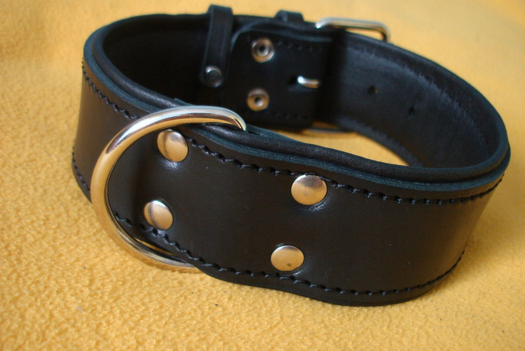 LEATHER COLLAR DOUBLE LEATHER 5cm/70cm