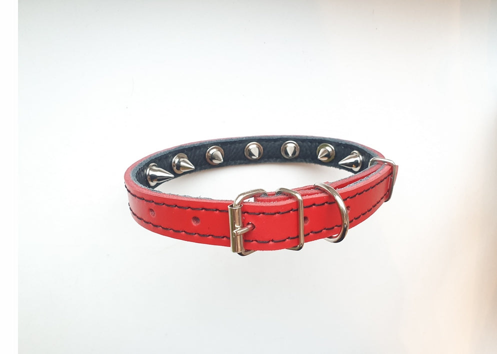 LEATHER COLLAR EARRING MEDIUM BREEDS TO SIZE!