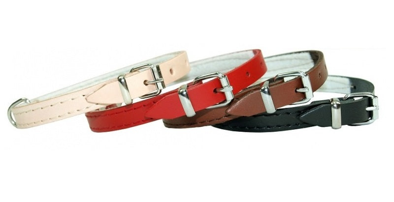 LEATHER DOG COLLAR 20MM/47CM DINO