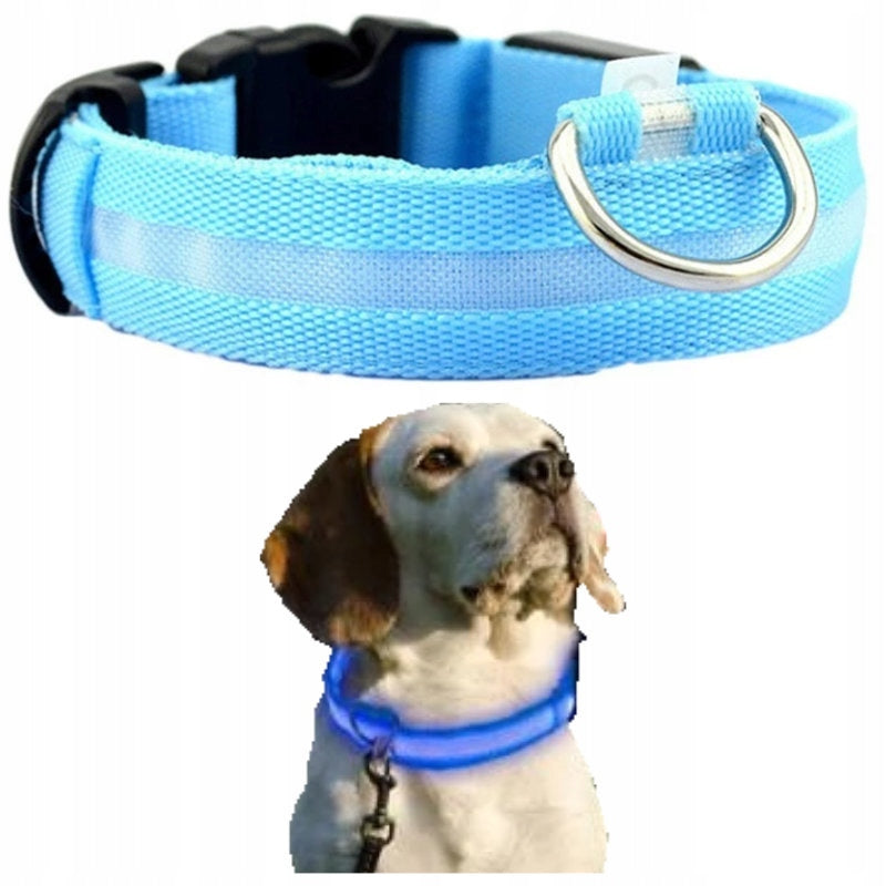 LED COLLAR GLOWING AND FLASHING FOR DOG ADJUSTABLE