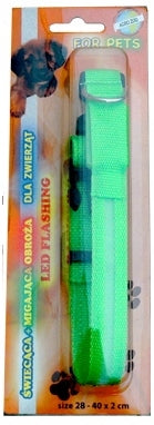 LED Collar GLOWING FLASHING FOR DOG 28 X 40 CM
