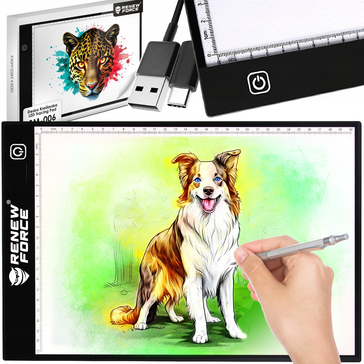 LED Drawing Board MEASURE Portable FOR DRAWING PAINTING DECAL A4