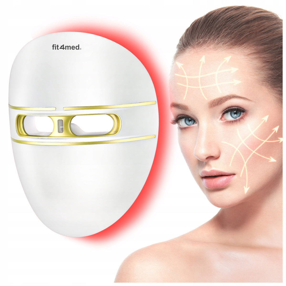 LED FACE MASK FACIAL CLEANSING LIFTING ACNE PHOTOTHERAPY 4 MODES Brand Fit4Med