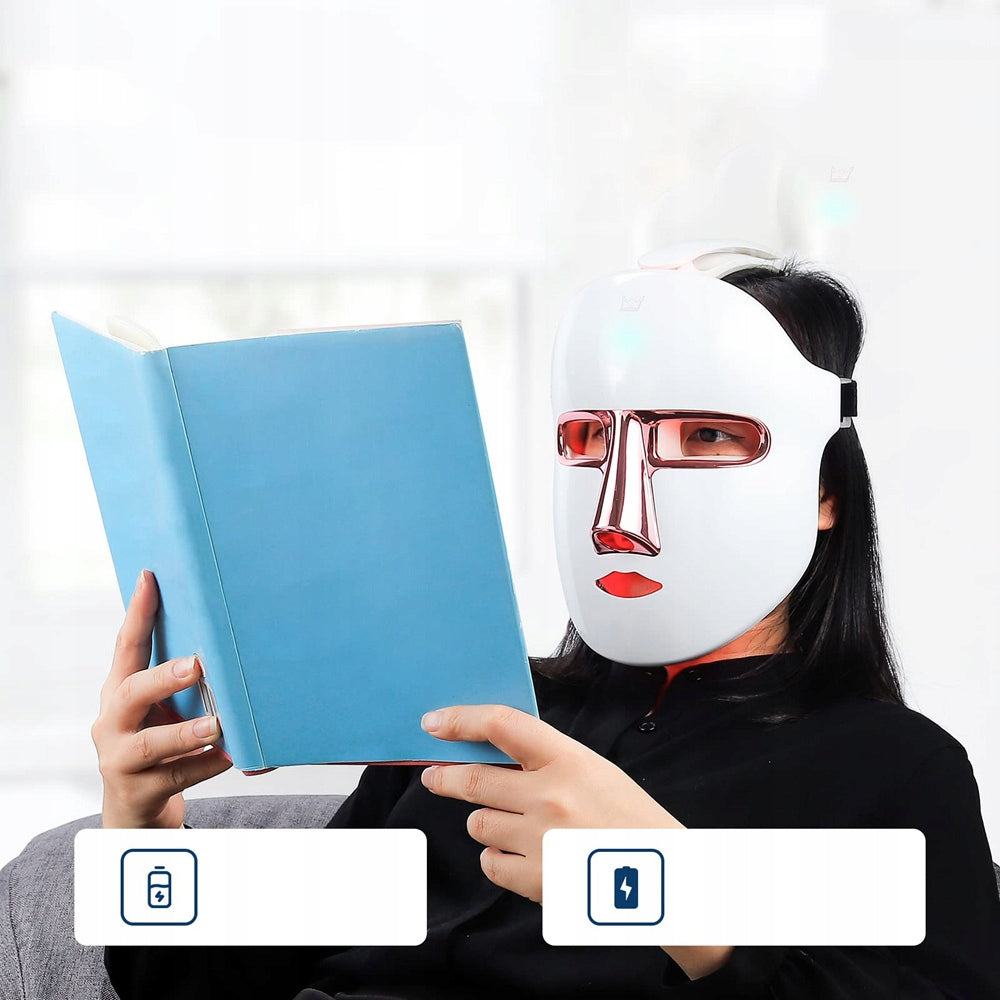LED FACE MASK WITH 7 LIGHT COLORS AND ANTI-AGING FUNCTION