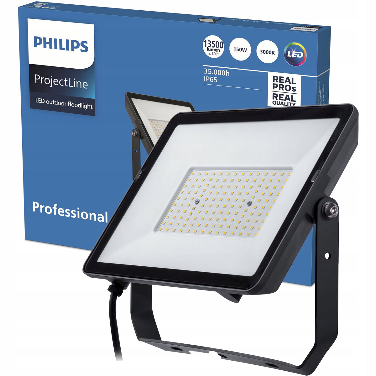 LED FLOODLIGHT PHILIPS LAMP 150W 3000K IP65 HALOGEN SPOTLIGHT PROJECTLINE