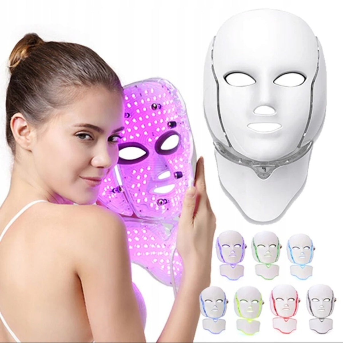 LED Face Mask Neck 7 Colors and Chest Beautifying Lifting