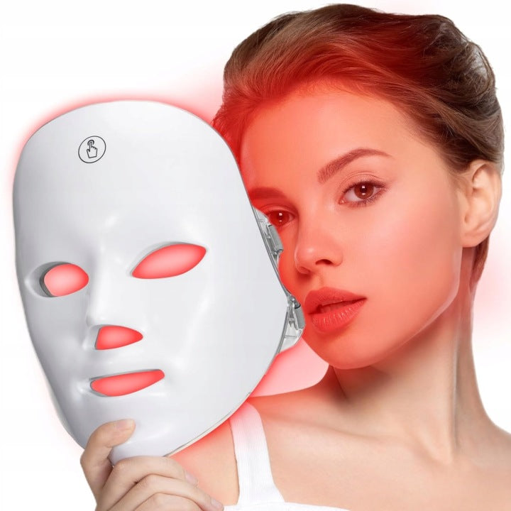 LED Face Mask Photon Therapy Light 7 COLORS Wireless