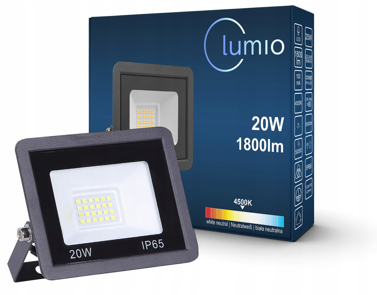 LED HALOGEN FLOODLIGHT 20W OUTDOOR SPOTLIGHT LAMP IP66 SLIM STRONG SMD