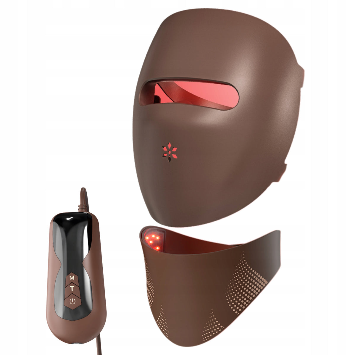 LED MASK + COLLAR WITH RED LIGHT TO REDUCE DISCOLORATION - 9D Packaging status original