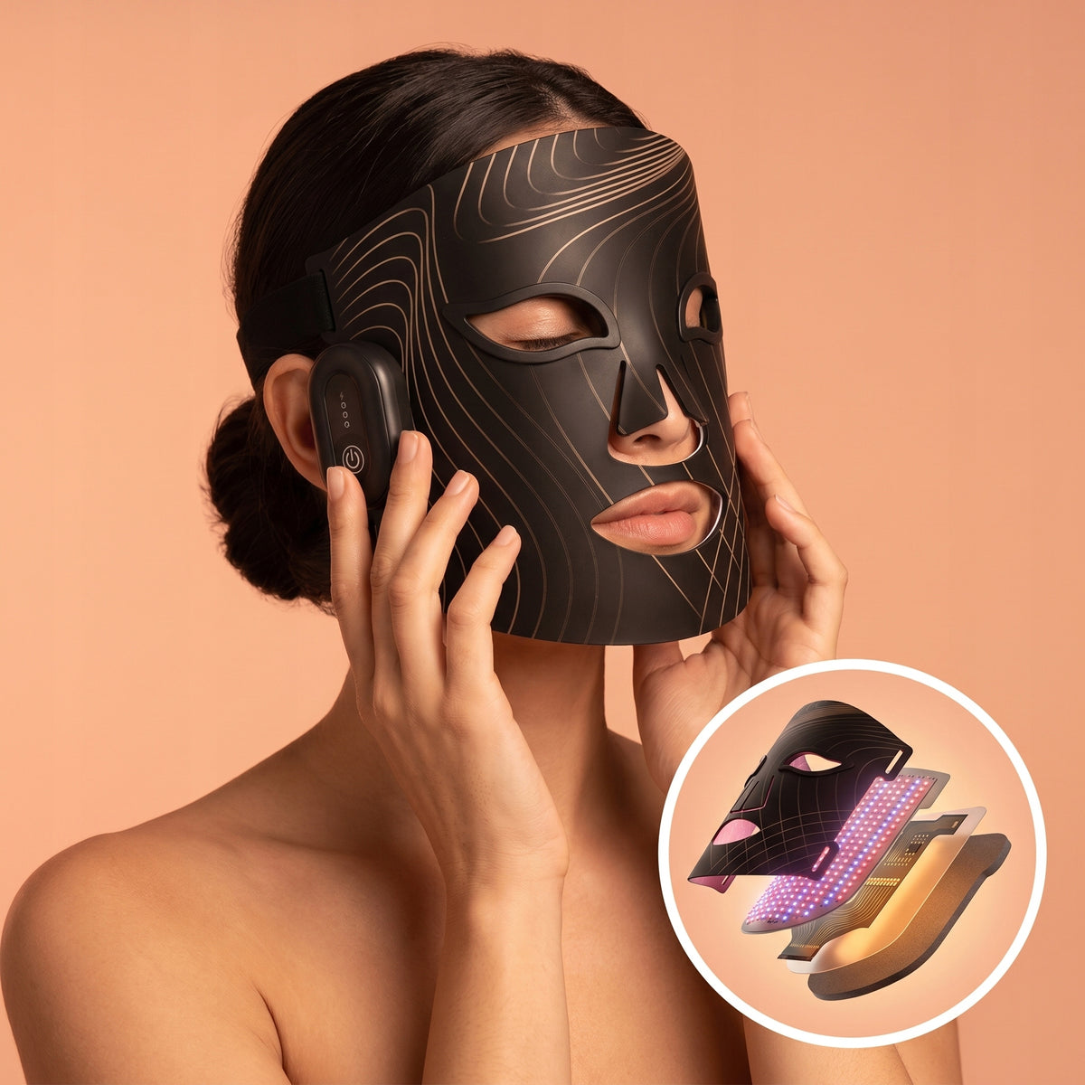 LED Rejuvenating Mask for FACE PHOTON 4in1 WIRELESS LIGHT THERAPY Packaging status original