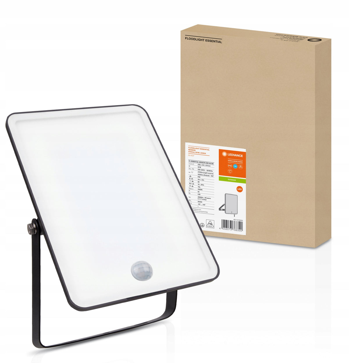 LED floodlight lamp 50W 4000K sensor 4500lm