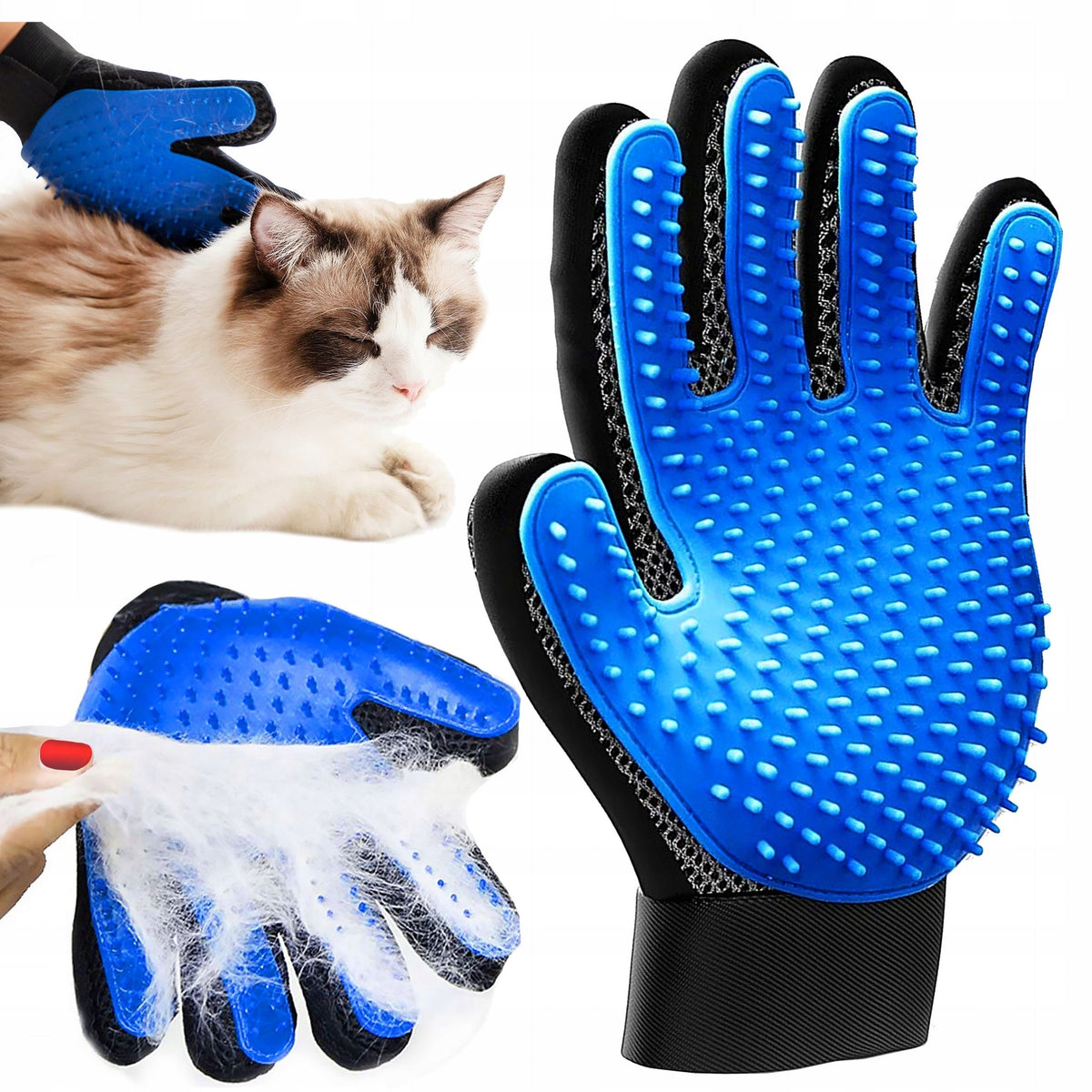 LEFT HANDED Glove COMBING BRUSH FOR CAT DOG HAIR