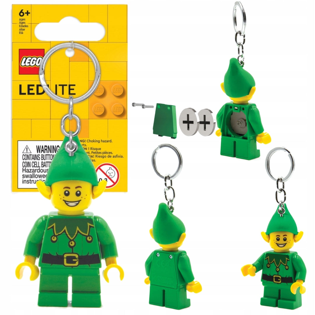 LEGO Flashlight Keychain Elf Green Minifigure LGL-KE181