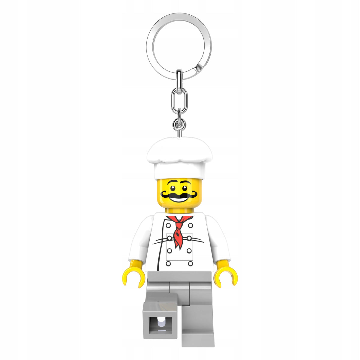 LEGO Keychain Flashlight Cook Baker Restaurant Keychain with LED Flashlight Packaging status original