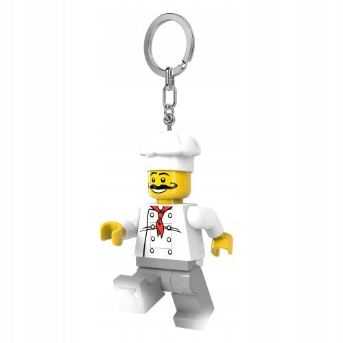 LEGO Keychain Flashlight Cook Baker Restaurant Keychain with LED Flashlight