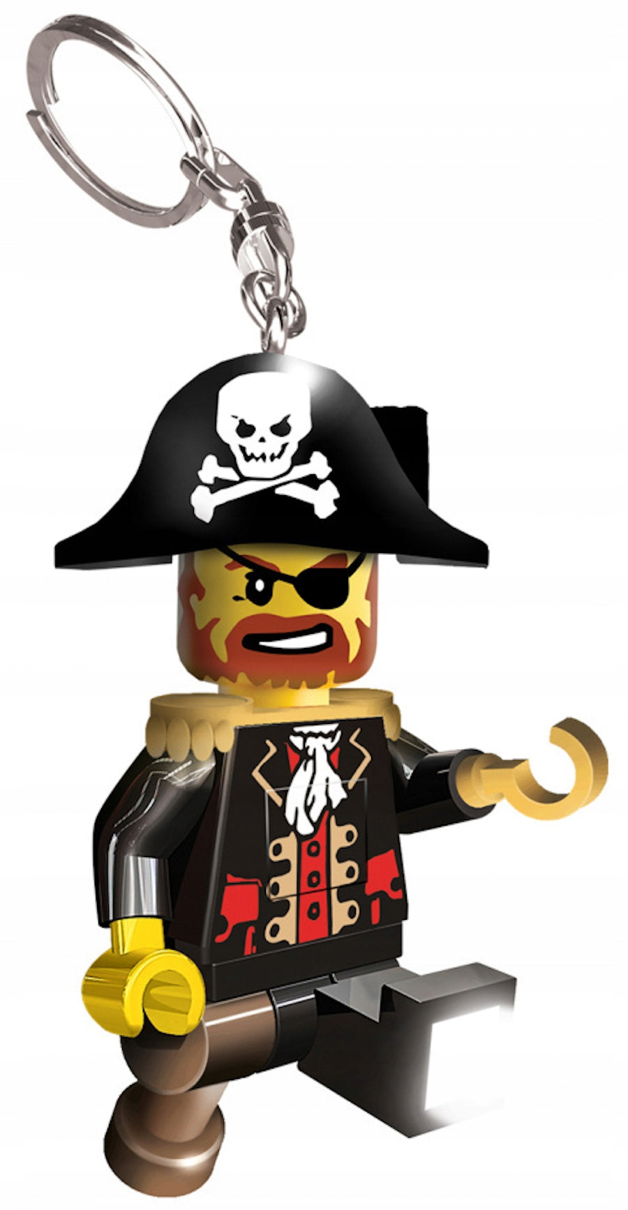 LEGO PIRATES KEYCHAIN LED FLASHLIGHT PIRATE REDBEARD + GIFT BAG Brand LEGO