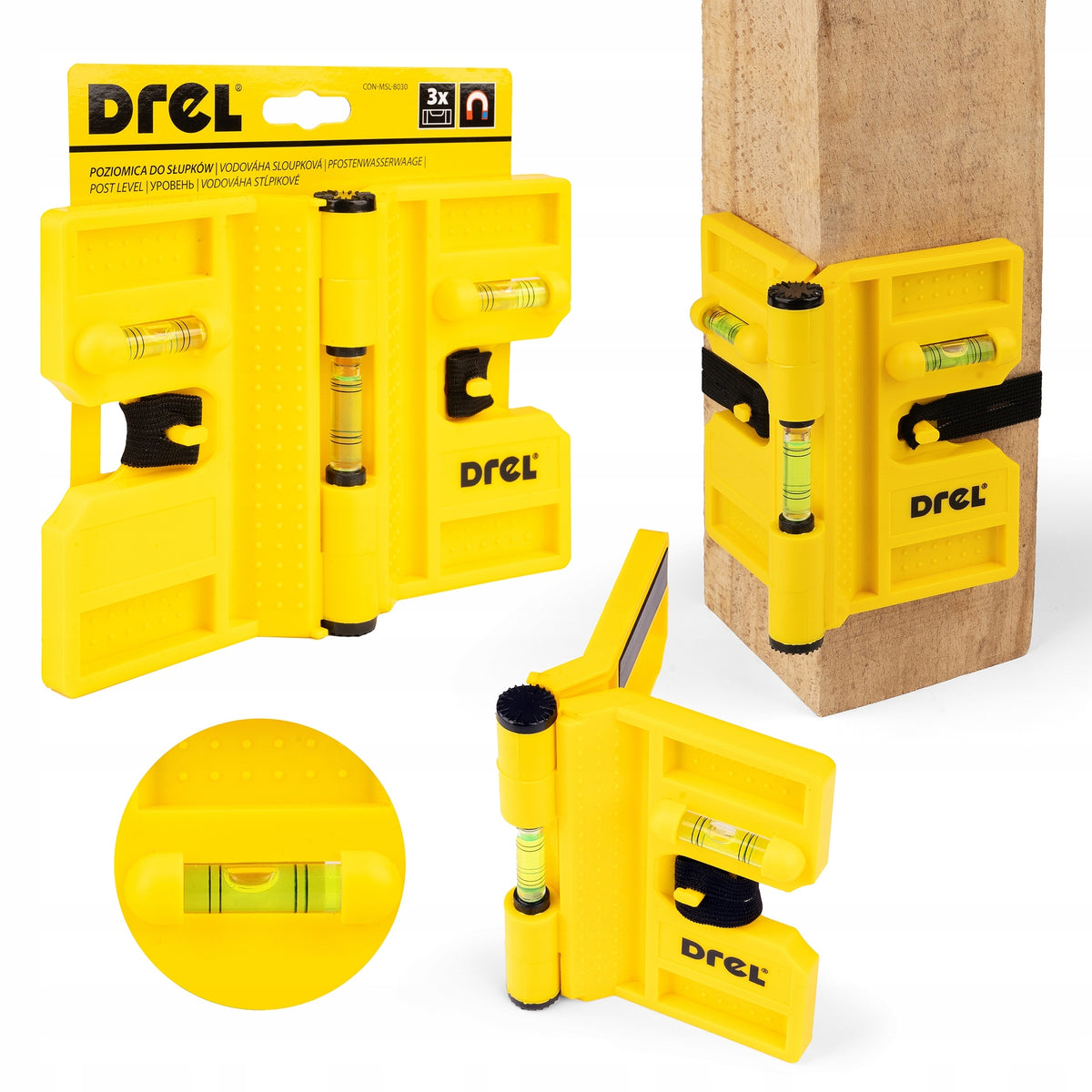 LEVEL FOR POSTS, CORNERS WITH MAGNET LIBELLA, BAR DREL MSL-8030