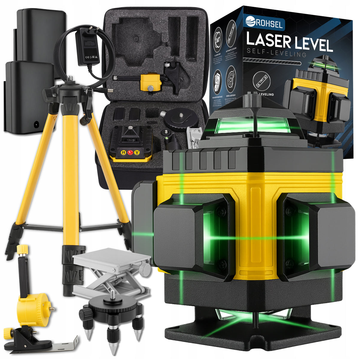 LEVEL LASER LEVEL 4D 16 LINE CROSS 360 LASER TRIPOD KIT
