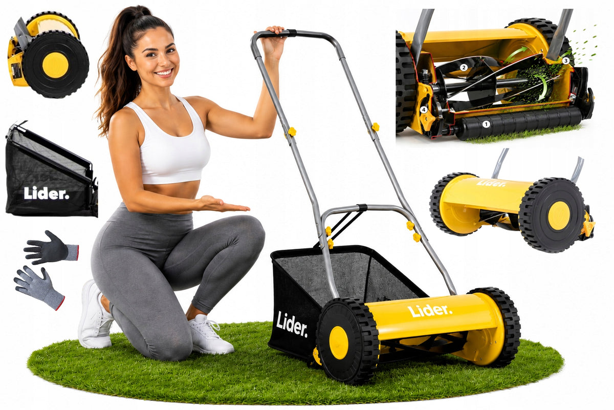 LIDER DRUM MOWER TKR15 MECHANICAL SPINDLE PUSH 38cm