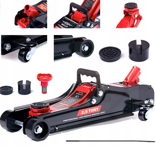 LIFT LOW PROFILE FROG 2,5T 2X RUBBER UP JACK STRONG WHEELS HIGH