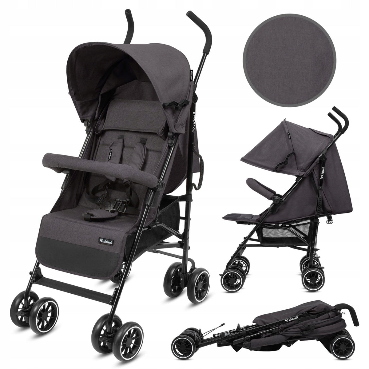 LIGHTWEIGHT STROLLER UMBRELLA KIDWELL NELLI GRAPHITE