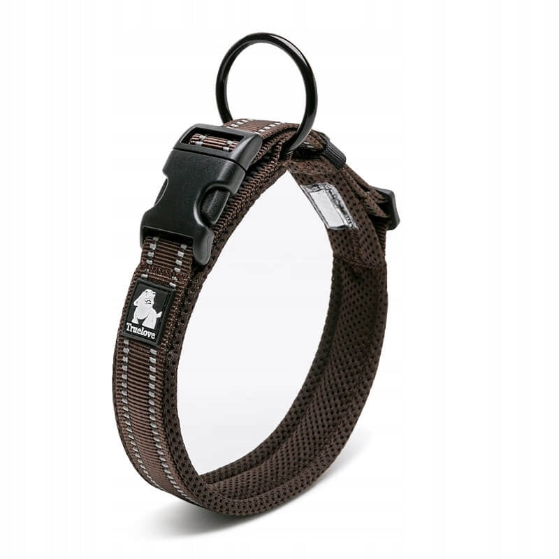 LIGHTWEIGHT Small Dog Collar BROWN TRUELOVE XS