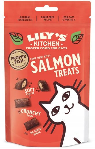 LILY'S KITCHEN CAT SALMON PILLOW TREATS 60G