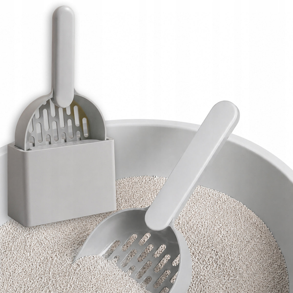 LITTER BOX SPATULA WITH STAND CAT DUSTPAN PORTABLE CAT