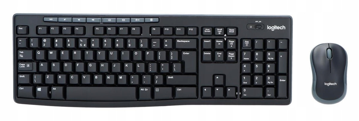 LOGITECH MK270 SET WIRELESS KEYBOARD MOUSE USB 2.4 GHZ BLACK