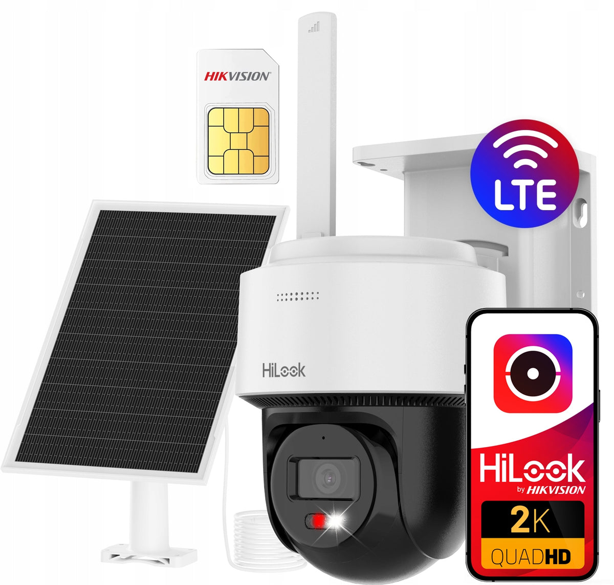 LTE 4G IPC-CFSP4/4G-SIM 4MPx SOLAR SIM CARD HILOOK