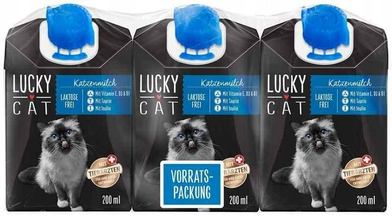 LUCKY CAT MILK 3x200ml Packaging status original