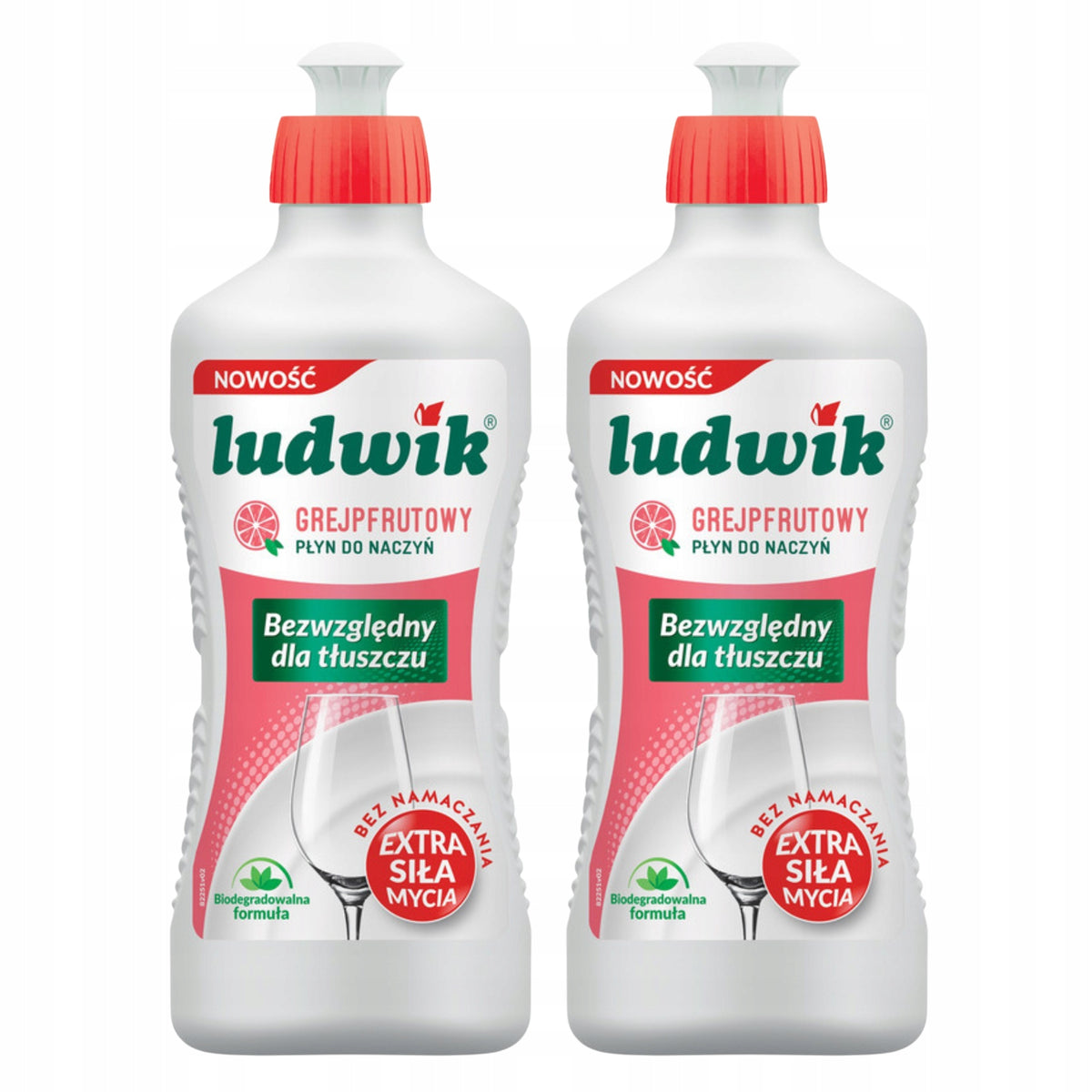 LUDWIK Grapefruit Dishwashing Liquid REMOVES Fat Set 450mlX2