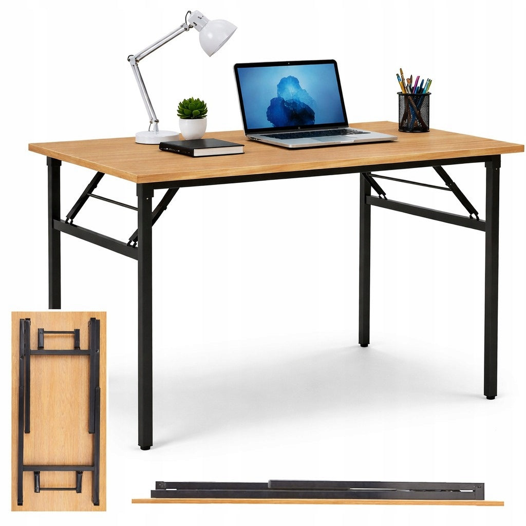Laptop Table Folding Small Computer Desk 80 x 40 x 76 cm BROWN