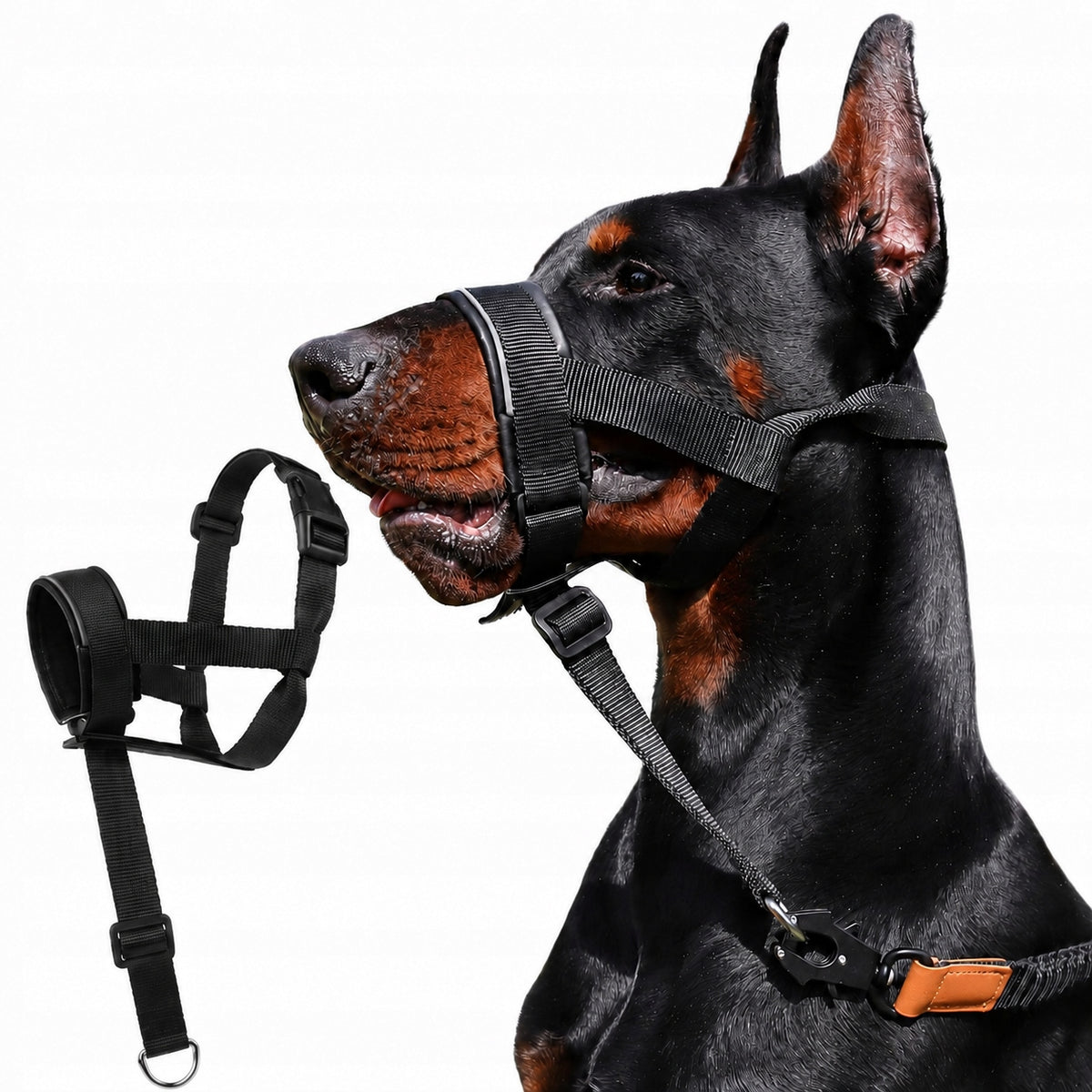 Large Dog Breed Training muzzle with Soft Lining Adjustable M