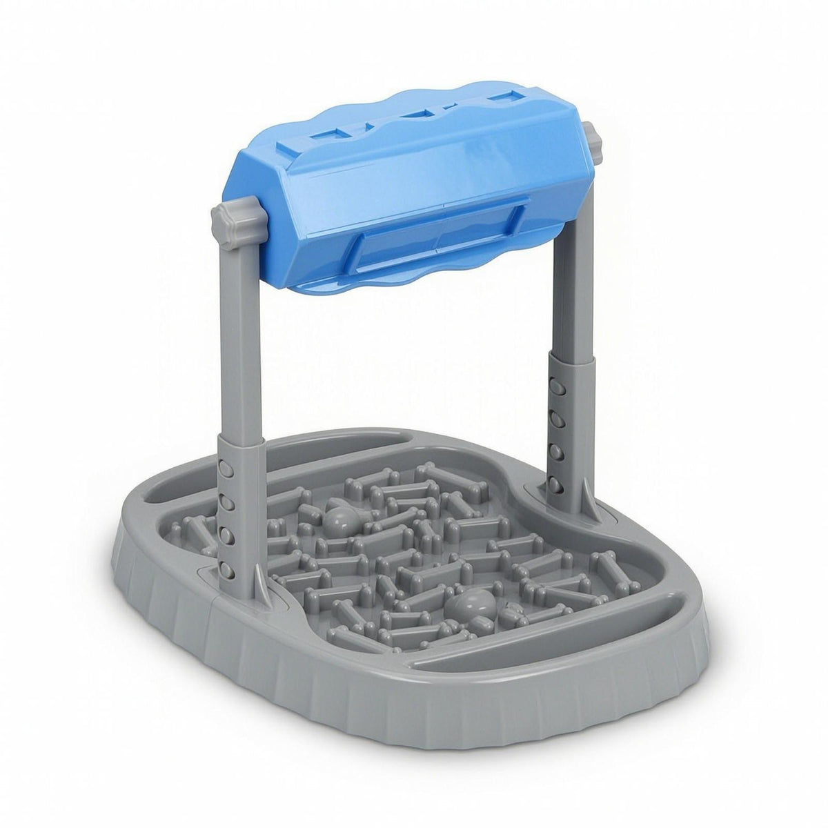 Large Dog Interactive Feeder Industrial Container for Slow Eating Blue Gear