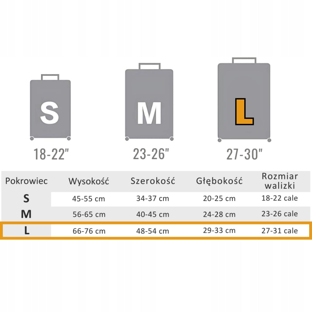 Large Suitcase Cover Thick Protective Pouch Luggage L Print Full Map Manufacturer code POK-WAL-153-NEO-L