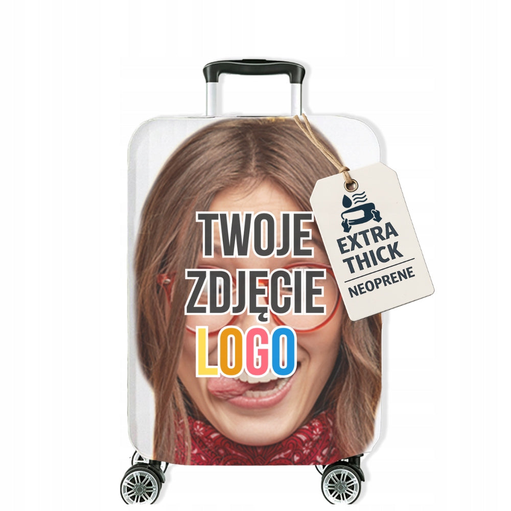 Large Suitcase Cover Thick Protective Pouch Luggage M with Your PHOTO