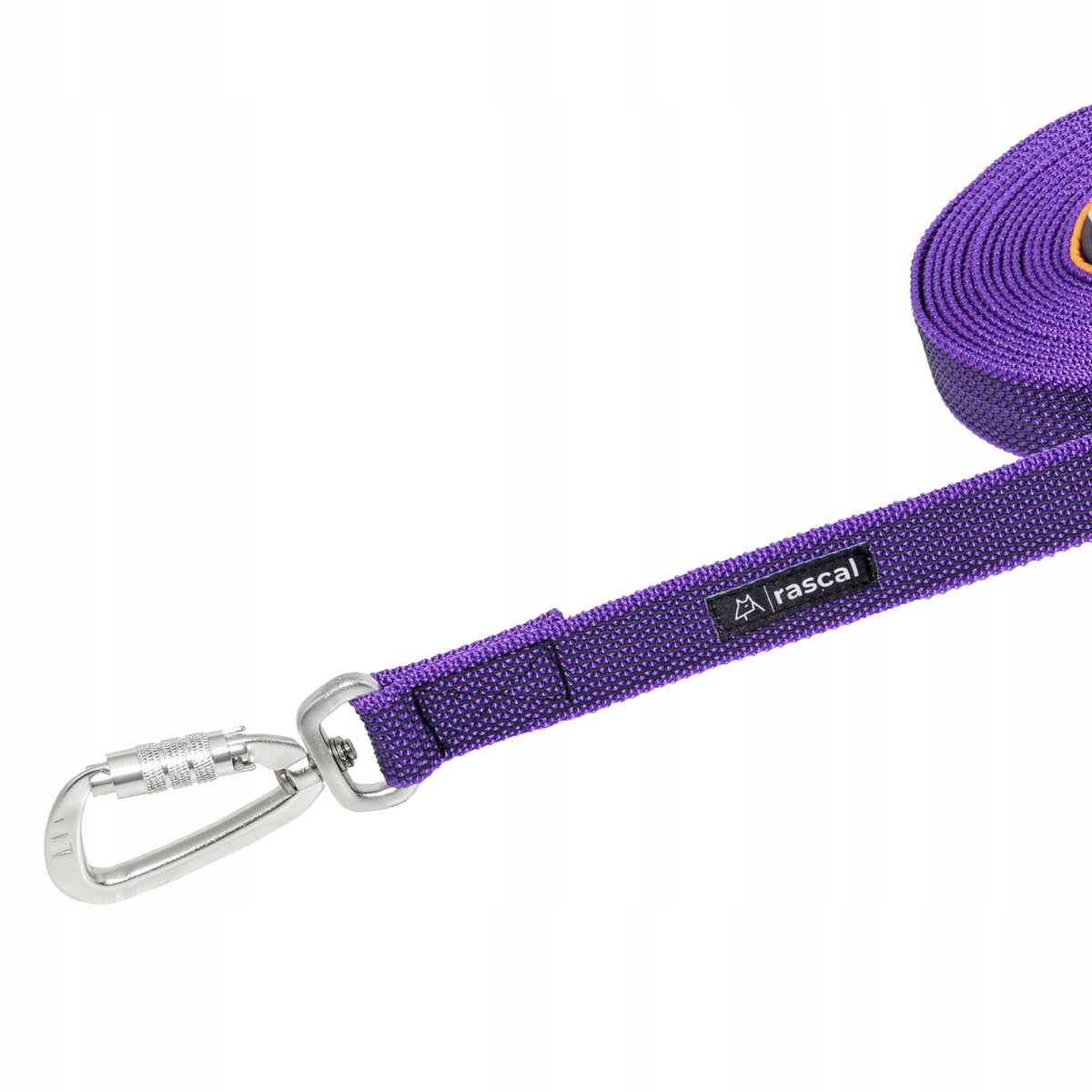 Large dog leash rubberized training cord 3 m purple | RASCAL Brand Rascal