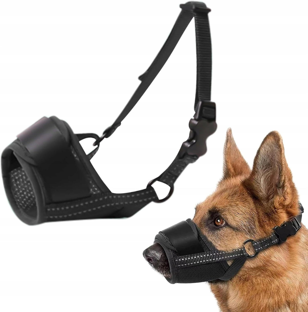 Large dog muzzle, anti-bite muzzle, breathable