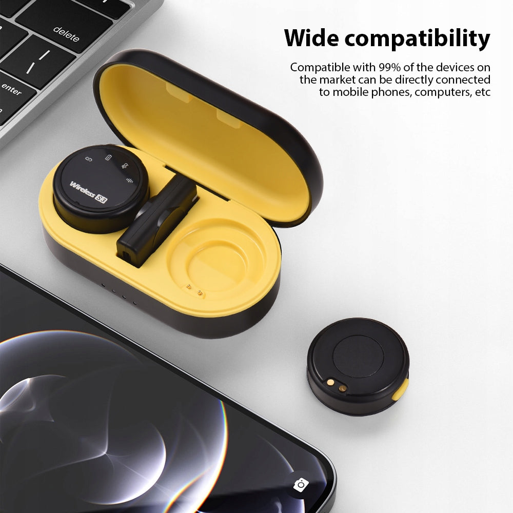 Lavalier Wireless Microphone Dual Microphone Magnetic Suction GM