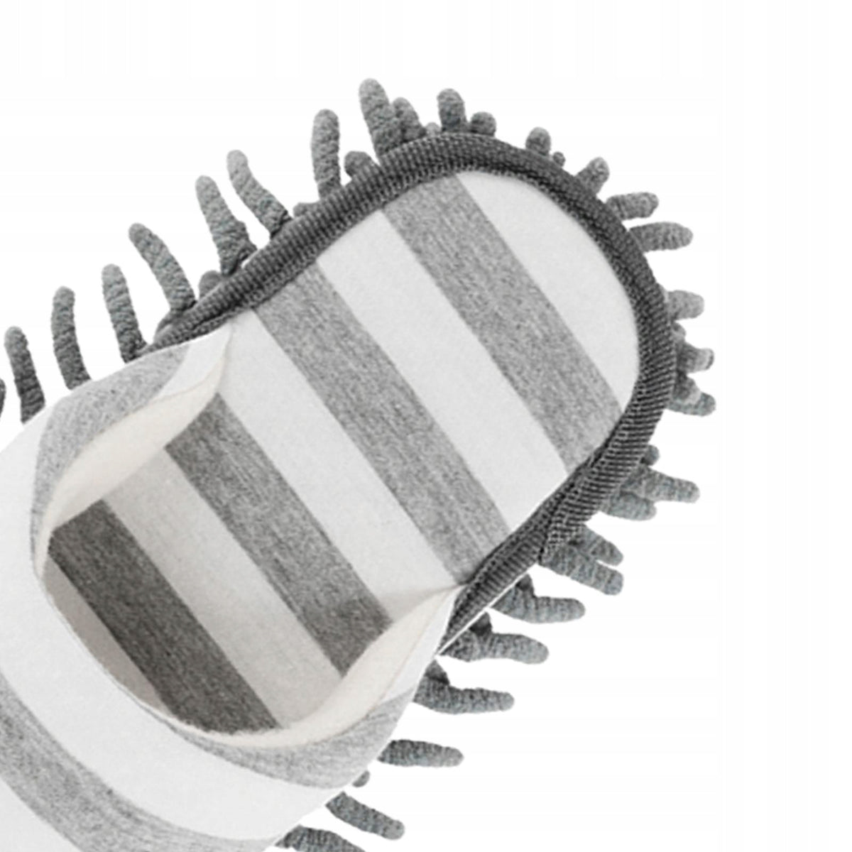 Lazy Mop Slippers Dusting Slippers Comfortable Reusable Microfiber Gray Packaging status original