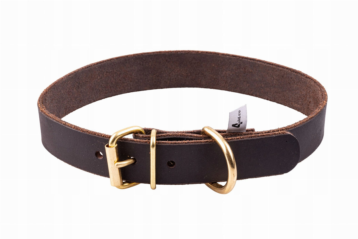 Leather collar 32-36 cm 20 mm
