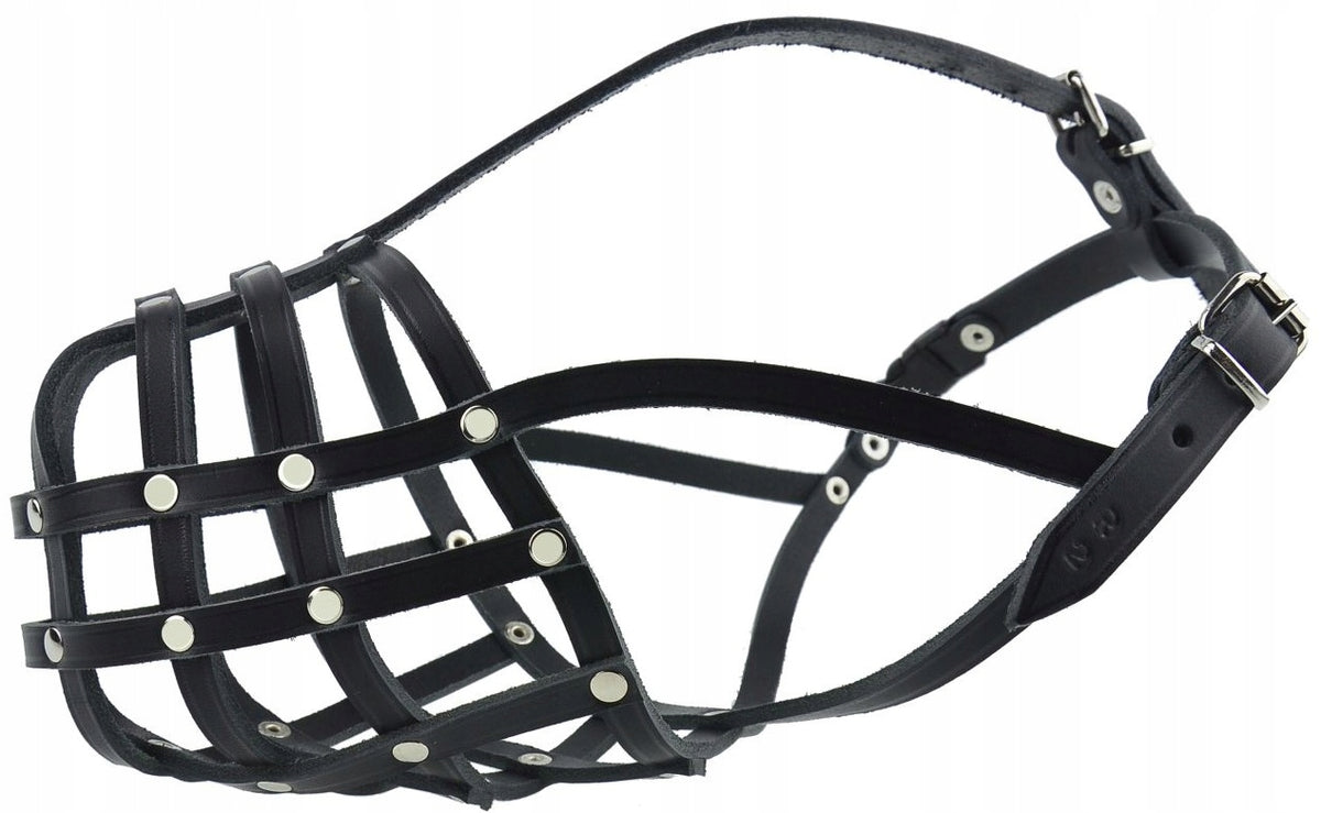 Leather muzzle for Dog Champion Rottweiler R3 40/9,5cm