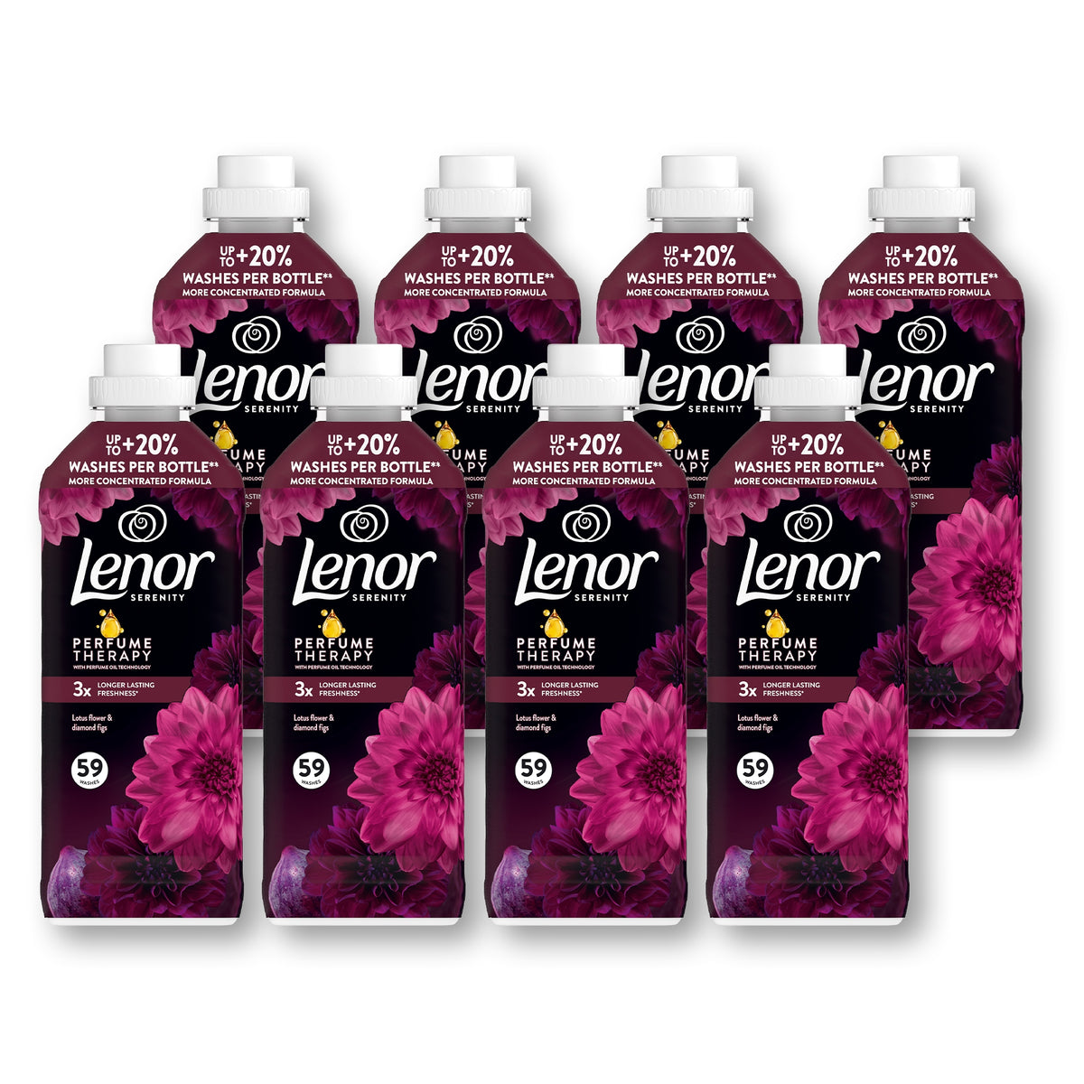 Lenor Fabric Rinsing Liquid, Lotus Flower & Diamond Figs, 8x59 Washes