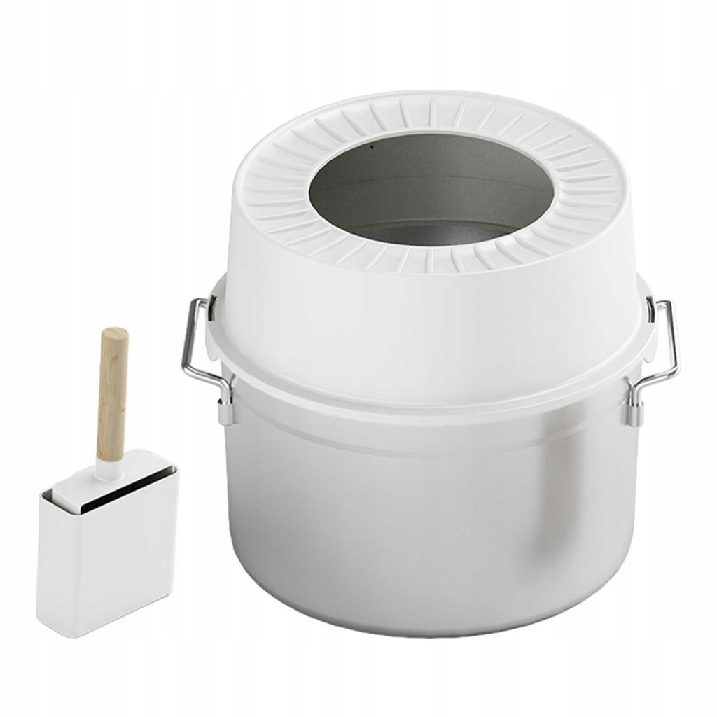 Litter Box Easy to Clean Semi closed Splash proof Rust Resistant with Gray