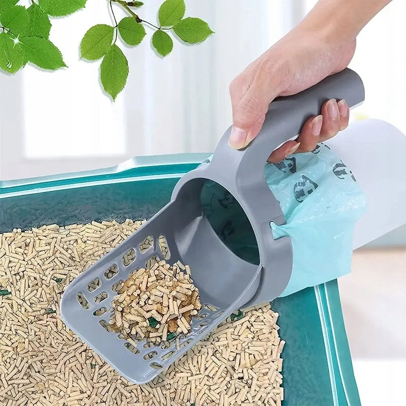 Litter Box Spatula with Container Handle Drawer Cat Litter with Bag Packaging status original