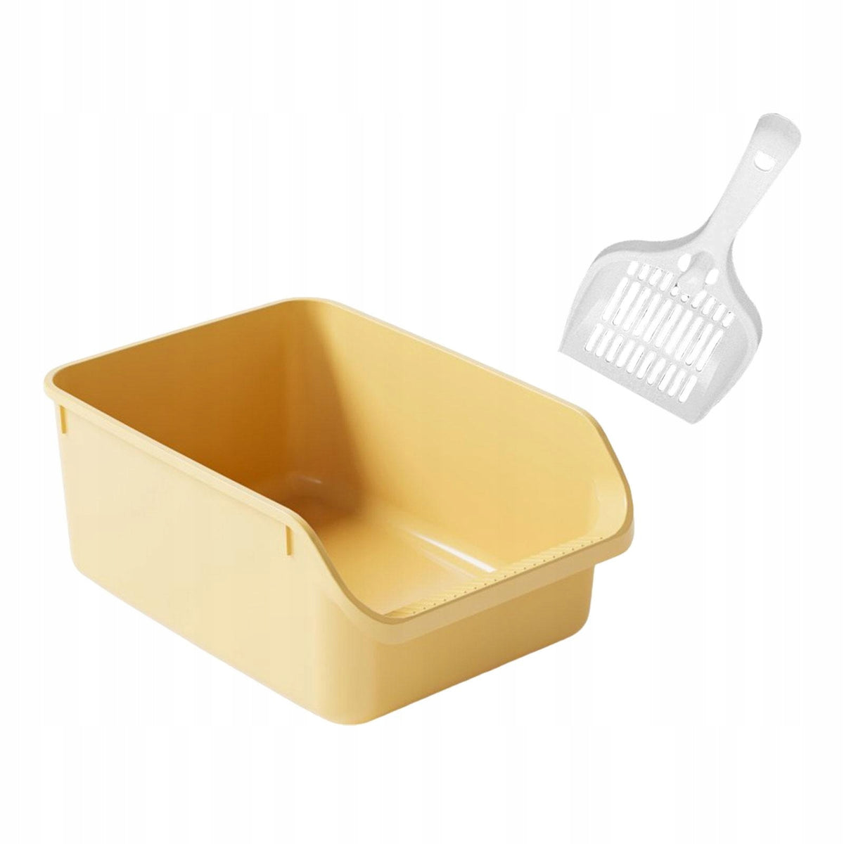 Litter Case Cat Litter Container Portable High Sided Semi Enclosed yellow